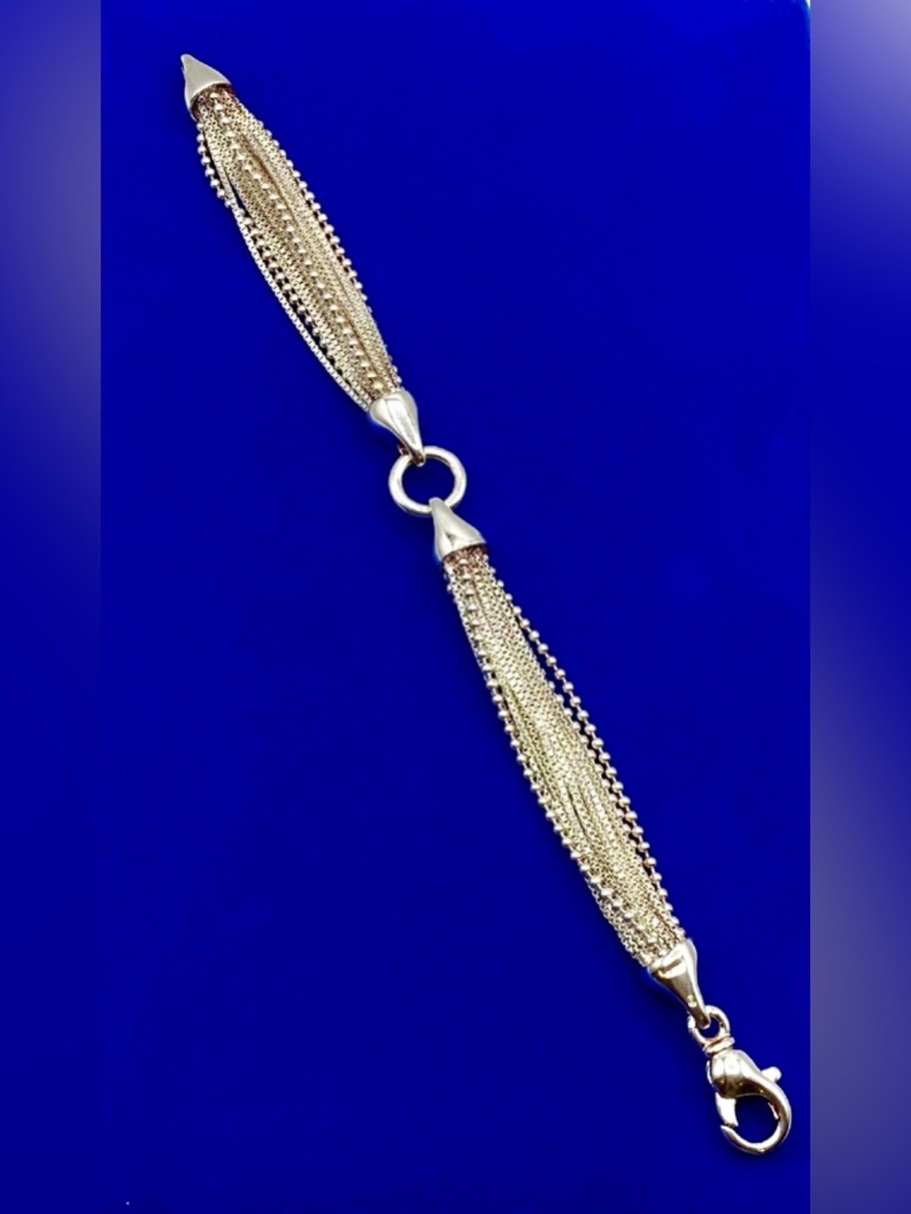 Sterling Silver Italy Multi Strand Bracelet